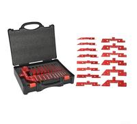 Eawfgtuw Lot de 14 blocs de configuration de table - Jauge d'angle de hauteur et de profondeur en alliage d'aluminium pour fraiseuse de scie à table avec étui de rangement