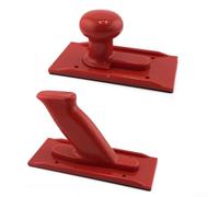 Eawfgtuw Lot de 2 blocs poussoirs de sécurité en ABS 3 couleurs pour scie à table et raboteuse, poignée texturée antidérapante avec trous de montage, rouge