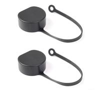 Eawfgtuw Lot de 2 caches de port de charge de type 2 pour véhicule électrique, bouchon anti-poussière pour prise de charge EV, protecteur de connecteur étanche, bouclier en PVC noir pour station de 63