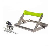 Eawfgtuw Lot de 2 cadres de support pour machine à découper réglable, hauteur réglable de 0,2 à 1,5 m, support de scie à table pliable avec rouleaux en nylon, argent et vert, lot de 2 (1 pièce)