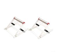 Eawfgtuw Lot de 2 cadres de support réglables en métal pour machine de découpe avec hauteur de 55 à 135 mm, support pliable pour atelier, argenté