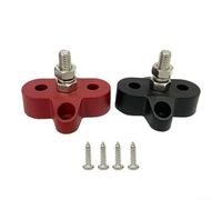 Eawfgtuw Lot de 2 connecteurs de borne de batterie de voiture, pinces positives et négatives robustes avec construction en acier inoxydable, couvercles rouges et noirs (M8)