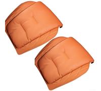 Eawfgtuw Lot de 2 coussins de siège de voiture pour rangée avant, en cuir nappa de qualité supérieure, confort en toutes saisons, 65 x 48 x 3 cm, compatibles avec et pour (orange)