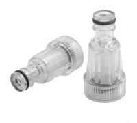 Eawfgtuw Lot de 2 filtres à eau pour nettoyeurs haute pression K2-For K7, connexion haute pression jusqu'à 175 psi, 60 °C maximum, lave-voiture en plastique transparent (2 filtres)
