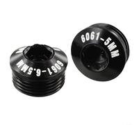 Eawfgtuw Lot de 2 housses de protection pour pédale de vélo en alliage d'aluminium M14 x P1.0 - Pour pédales de vélo - Pièces de réparation pour bras de manivelle de 9/16" - Noir - 5 mm