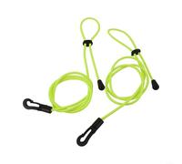 Eawfgtuw Lot de 2 laisses réglables pour pagaie et canne à pêche, cordon de sécurité extensible de 1,2 m à 1,8 m avec bouchon à ressort, boucle de support sécurisée pour canoë (vert)