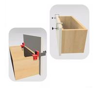 Eawfgtuw Lot de 2 pinces réglables pour panneau de tiroir sans poignée pour outils de travail du bois, pour positionnement en métal + construction ABS, compatible avec panneau haut