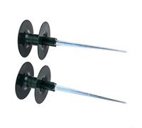 Eawfgtuw Lot de 2 piquets en métal endommagés pour arbustes en zinc robuste pour guider les plantes avec tuyau d'arrosage en résine lisse pour arbustes en zinc robuste