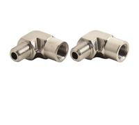 Eawfgtuw Lot de 2 raccords de tuyau coudés à 90 degrés en acier inoxydable 304, 20,3 cm pour NPT mâle vers 20,3 cm pour adaptateur femelle NPT, connecteur robuste forgé pour applications de plomberie,