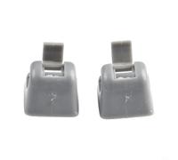 Eawfgtuw Lot de 2 supports à clip pour pare-soleil W123 W124 W126 W140 W201, gris beige, nylon, compatible OEM 12681000127101 (gris)