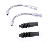 Eawfgtuw Lot de 2 tubes de guidage de câble en V Brake avec coude à 90° pour tuyau en plastique et acier inoxydable avec huile lubrifiante