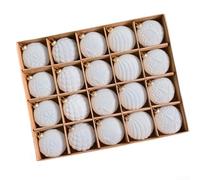 Eawfgtuw Lot de 20 boules de Noël en velours à flocage pour décoration d'arbre - rouge vin, vert foncé, bleu roi, café, blanc lait et kaki (blanc lait) - 6 cm