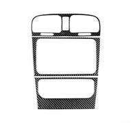 Eawfgtuw Lot de 3 garnitures pour grille d'aération de console en fibre de carbone pour 6 MK6 2008-2012, ensemble de garnitures pour grille d'aération centrale de tableau de bord, compatible avec