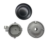 Eawfgtuw Lot de 3 housses de brûleur à gaz - Couronne de brûleur à gaz améliorée et capuchon de brûleur de plaque de cuisson, tête de brûleur à gaz et couvercle de brûleur de cuisinière pour (plat 100