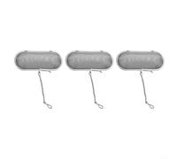 Eawfgtuw Lot de 3 paniers de nettoyage en acier inoxydable 304 avec couvercle verrouillable et crochet, design à mailles fines pour bijoux, thé, petites pièces