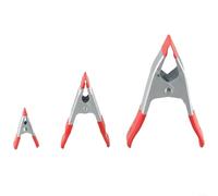Eawfgtuw Lot de 3 pinces à ressort en métal avec pinces antidérapantes en caoutchouc souple pour le travail du bois, support de fond de photographie, design robuste en A