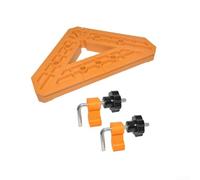 Eawfgtuw Lot de 3 pinces d'angle à angle droit 45° 90° pour le travail du bois, clips de positionnement en nylon haute résistance avec bouton réglable pour cadres, armoires, bricolage, jaune (3 pièces