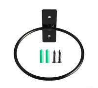 Eawfgtuw Lot de 4 anneaux de support muraux en métal pour pots de fleurs - 10,2 cm, 15,2 cm, 15,2 cm, 20,3 cm, supports décoratifs à suspendre avec ventilation et drainage, noir (15,2 cm)