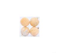 Eawfgtuw Lot de 4 boules de décoration de sapin de Noël en forme de diamant en peluche à suspendre - Pompon fait à la main - Texture velours - Diamètre : 8 cm - Kaki