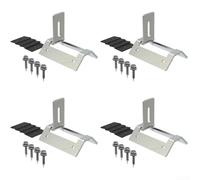 Eawfgtuw Lot de 4 crochets de fixation en acier inoxydable PV pour panneaux métalliques trapézoïdaux, support de montage réglable pour panneau solaire avec support de rail, lot de 4