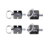 Eawfgtuw Lot de 4 loquets de porte de remorque robustes avec tube uni pour soudure, mécanisme de verrouillage de porte de sécurité pour rampe de remorques à benne basculante