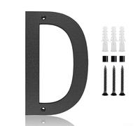 Eawfgtuw Lot de 4 numéros de maison noirs mats de 30,5 cm pour une utilisation en extérieur, avec matériel de montage, fabriqués en ABS durable pour résidentiel ou commercial (D)