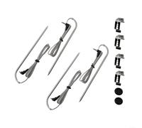 Eawfgtuw Lot de 4 pièces de rechange pour sonde de température de viande, accessoires de cuisine d'extérieur avec clips de grille compatibles avec thermomètre en acier inoxydable 560 800 1050