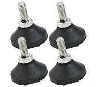 Eawfgtuw Lot de 4 pieds de nivellement filetés M8 pour exercice de vélo, pour patins à vis antidérapants comme patins stabilisateurs d'équipement de fitness, protections de sol réglables de 38 x 43 mm