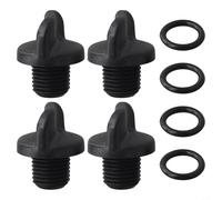 Eawfgtuw Lot de 4 robinets de vidange de piscine et joints toriques R0446000 pour Zodiac et pompes, filetage mâle de 5,1 cm avec joints en caoutchouc, remplacement étanche pour FloPro