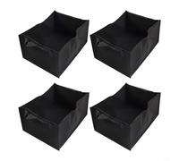 Eawfgtuw Lot de 4 sacs de culture rectangulaires 40 x 30 x 20 cm, 50 x 30 x 20 cm, 60 x 30 x 20 cm, sacs de plantation en tissu non tissé pour légumes, pommes de terre, tomates avec poignées pour (40