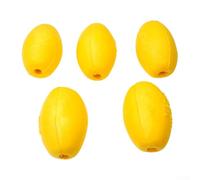 Eawfgtuw Lot de 5 bouées flottantes en filet de pêche avec corde élastique EVA - Jaune - Anti-collision - Pour cages de pêche - 96 x 145 x 20 mm (73 x 105 x 20 mm)