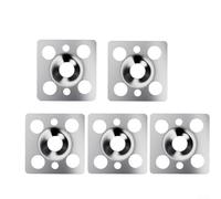 Eawfgtuw Lot de 5 clips de suspension en acier inoxydable pour carrelage en marbre et pierre, supports plaqués zinc pour fixation de feuilles de fer sur murs peints sans perçage, argent, 5 pièces avec
