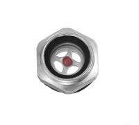 Eawfgtuw Lot de 5 jauges de niveau d'huile pour compresseur d'air, filetage mâle de 1,27 cm, en aluminium avec verre trempé pour pompe hydraulique CNC, inspection d'huile