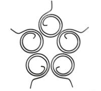 Eawfgtuw Lot de 5 ressorts de rechange pour poignée de porte de pelouse, kit de réparation de torsion de bobine en acier inoxydable pour loquet à levier, pièces intérieures rondes noires (FMTB-MSC)