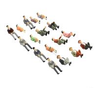 Eawfgtuw Lot de 50 figurines assises pour modélisme ferroviaire 1 échelle 132 Collection de personnes peintes