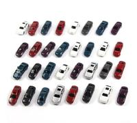 Eawfgtuw Lot de 50 voitures miniatures Diorama Z 25 x 8 6 mm de couleurs assorties pour trains paysages ferroviaires en plastique avec 220 bâtiments