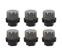 Eawfgtuw Lot de 6 filtres d'entrée de tuyau pour pulvérisateur sans air, maille d'aspiration en acier inoxydable UNF de 7/8" avec renfort en nylon, compatible avec 390