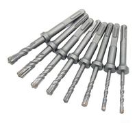 Eawfgtuw Lot de 6 forets à impact avec butée de limite de profondeur pour installation de boulon M12, tête en carbure YG8, tige carrée et ronde, compatible avec béton, brique et pierre