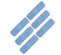 Eawfgtuw Lot de 6 serpillères de rechange lavables en microfibre pour tous les balais pulvérisateurs, 45 x 14 cm, bleu, pour tissu en fibre ultra fine pour sols durs (B)