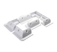 Eawfgtuw Lot de 6 supports de montage pour panneau solaire avec angle réglable pour caravane, camping-car, bateau et yacht - Matériau ABS blanc ou noir (noir)