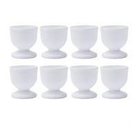 Eawfgtuw Lot de 8 coquetiers en plastique pour œufs durs ou mous, 4 ou 8 pièces, design droit réutilisable pour table de cuisine et de salle à manger