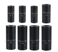 Eawfgtuw Lot de 8 douilles de robinet / 4" 3/8" - Tête de conversion pour réparation automobile à domicile - Adaptateur de tournevis à cliquet carré à double tête