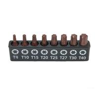 Eawfgtuw Lot de 8 embouts de tournevis magnétiques de 25 mm avec tige hexagonale, PH/SL/pour tournevis Torx Star Security pour perceuse manuelle électrique, outil en acier allié (setC)