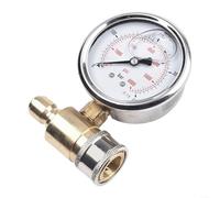 Eawfgtuw Manomètre à connexion rapide de 3/8" en acier inoxydable et cuivre résistant aux chocs pour nettoyeur haute pression outils d'équipement