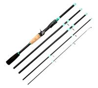 Eawfgtuw Meant Canne à pêche 165 m21 m avec sections lisses montées dans une ligne d'eau douce Taille solide pour guide Insert en fibre de verre Spinner Baitcasting Fishin (poli, 65 m)