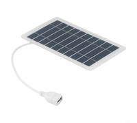 Eawfgtuw Mini panneau solaire portable USB 2 W 5 V pour chargement rapide de téléphone en plein air, camping, randonnée, voyage, alimentation en polysilicium étanche