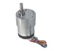 Eawfgtuw Moteur à engrenages CC avec encodeur JGB37-520, moteur à réduction de couple élevé 12 V 25 kg, contrôleur de vitesse réglable 7-960 tr/min, capteur d'effet Hall pour robot pour projets