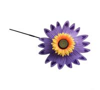 Eawfgtuw Moulin à vent tournesol en PVC - 57 cm de long - Pour pelouse, terrasse, fête, bleu, violet, orange, rose - 36 x 72 cm - Décoration de jardin d'extérieur (violet)