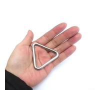 Eawfgtuw Mousqueton triangulaire en acier inoxydable 316 pour équipement de plongée BCD, accessoire en métal argenté 6 x 50 mm, équipement résistant pour plongeurs sous-marins
