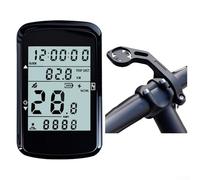 Eawfgtuw Ordinateur GPS sans fil pour vélo - Compteur de vitesse - Odomètre - Écran LCD de 6,1 cm - Batterie de 28 heures - Rétroéclairage - Étanche - Ordinateur + extension